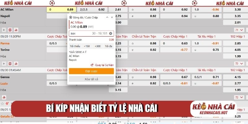 Bí kíp nhận biết tỷ lệ nhà cái