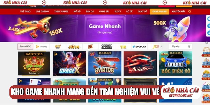 Kho game nhanh mang đến trải nghiệm giải trí vui vẻ